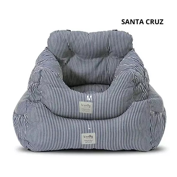 dog bed santa cruz blue striped
