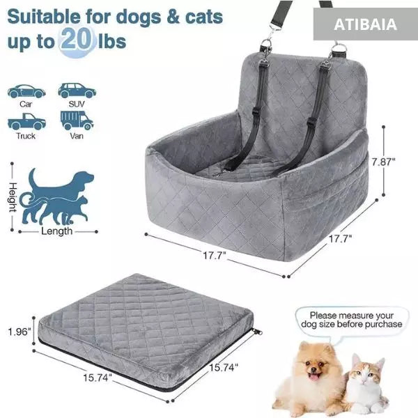Dog Car Cover Atibaia grey dimensions