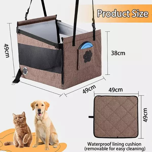 dog car seat rio dimensions