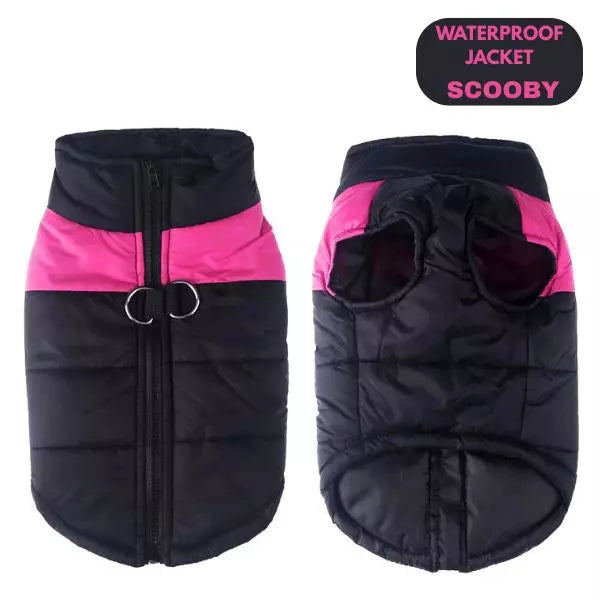 waterproof jacket dogs scooby pink