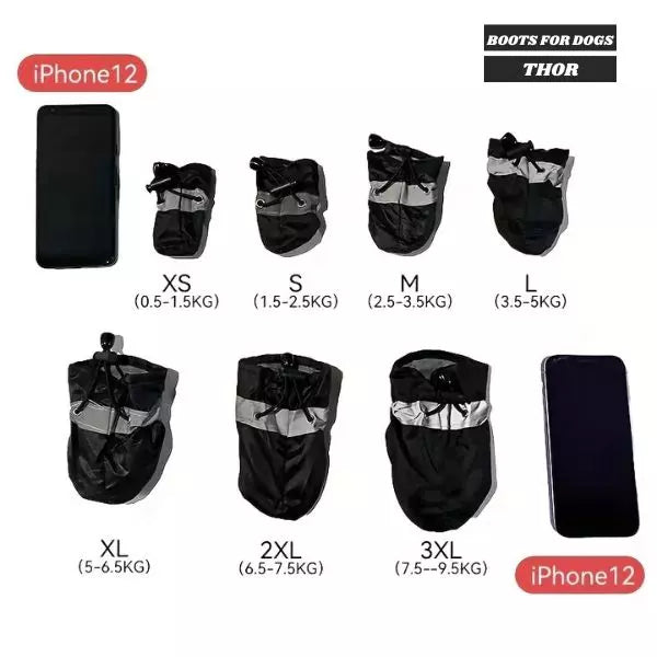 boots for dogs dimensions