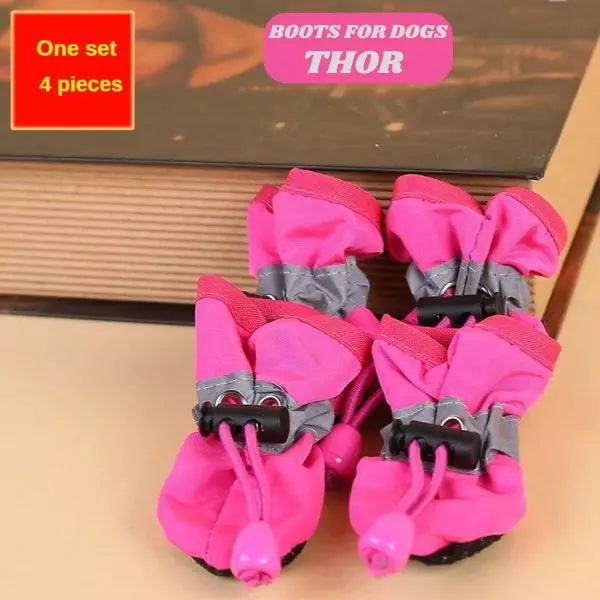 boots for dogs pink 4 pieces