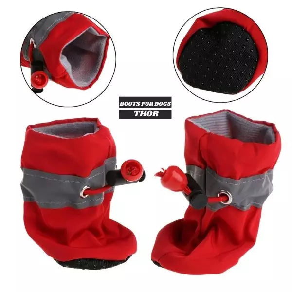 boots for dogs red pieces