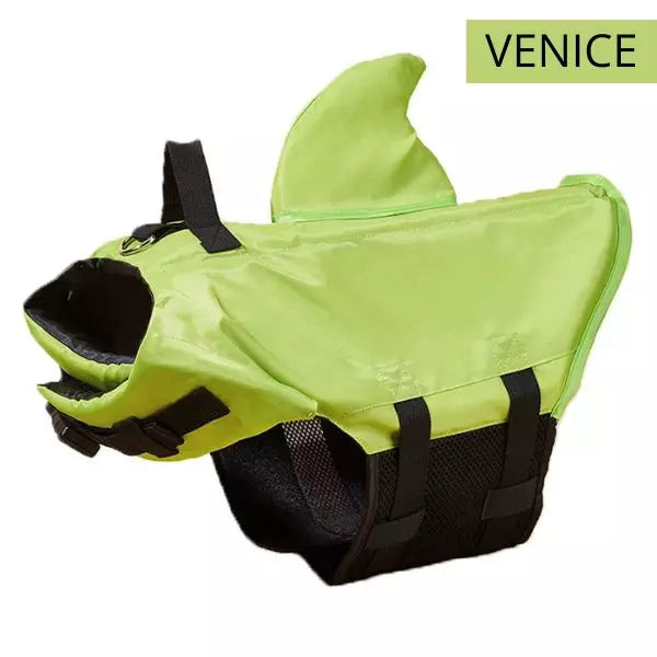 dog life jacket green