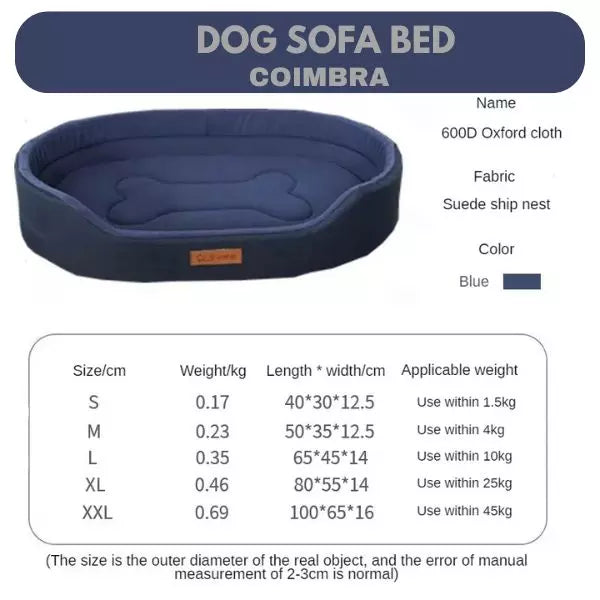 dog sofa bed coimbra blue details 2