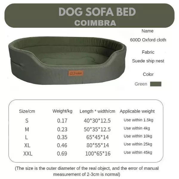 dog sofa bed coimbra green details 1