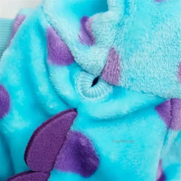 hooded sweatshirt for dogs dino blue 5