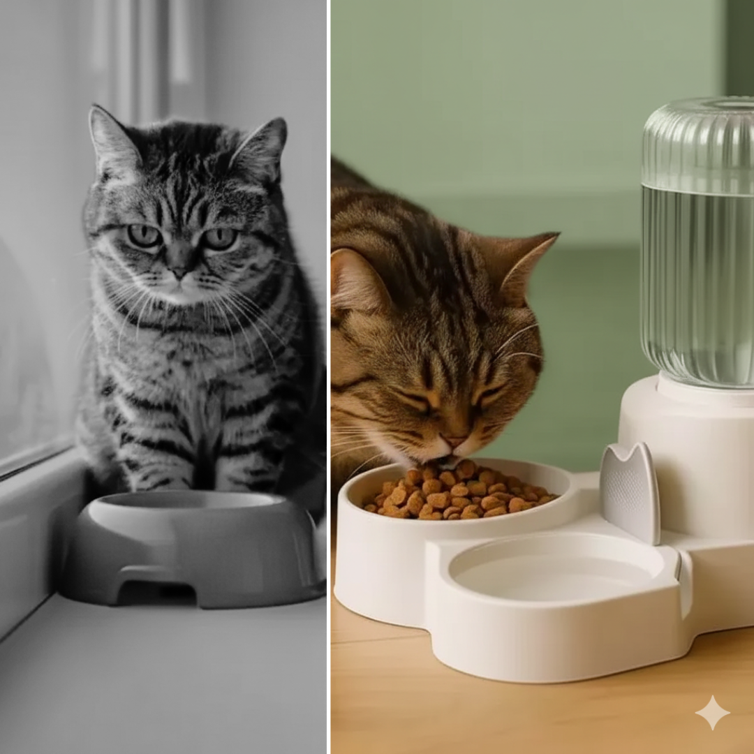 Gamelle pour chat avec distributeur automatique de nourriture Miloco