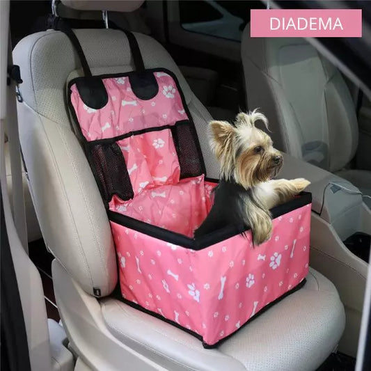 dog car cover diadema pink front