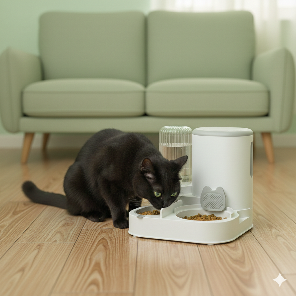 Gamelle pour chat avec distributeur automatique de nourriture Miloco
