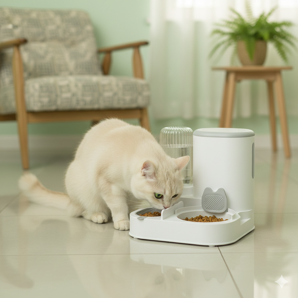 Gamelle pour chat avec distributeur automatique de nourriture Miloco