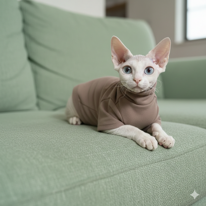 Premium Cotton Sphynx Cat Clothes | Warm, Soft & Skin-Safe Clothing for Hairless Cats