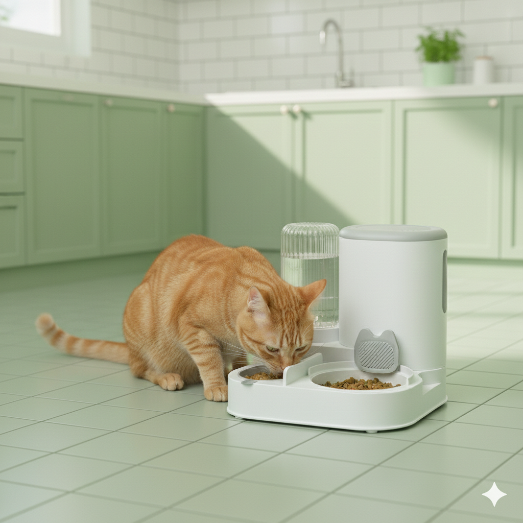 Gamelle pour chat avec distributeur automatique de nourriture Miloco