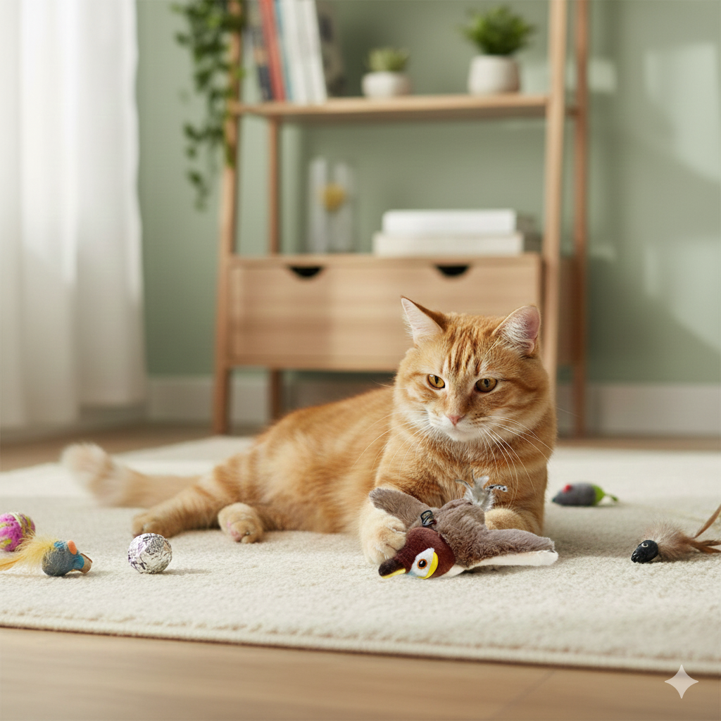 Flying Bird Cat Toy with Catnip for Exercise & Fun