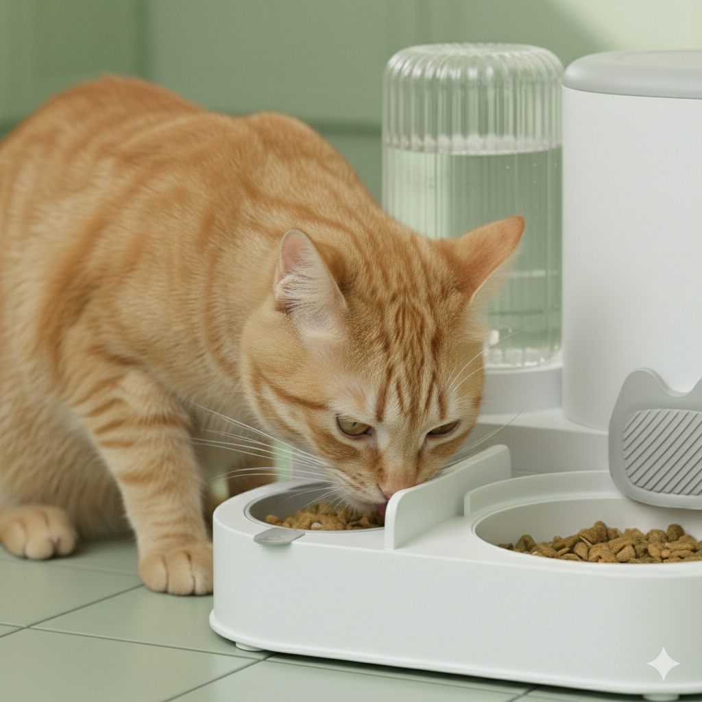 Gamelle pour chat avec distributeur automatique de nourriture Miloco