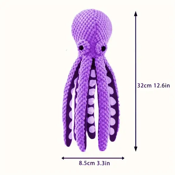octopus toy purple dimensions