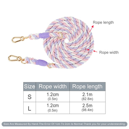 Colorful Cotton Dog Leash – Secure & Stylish Walks