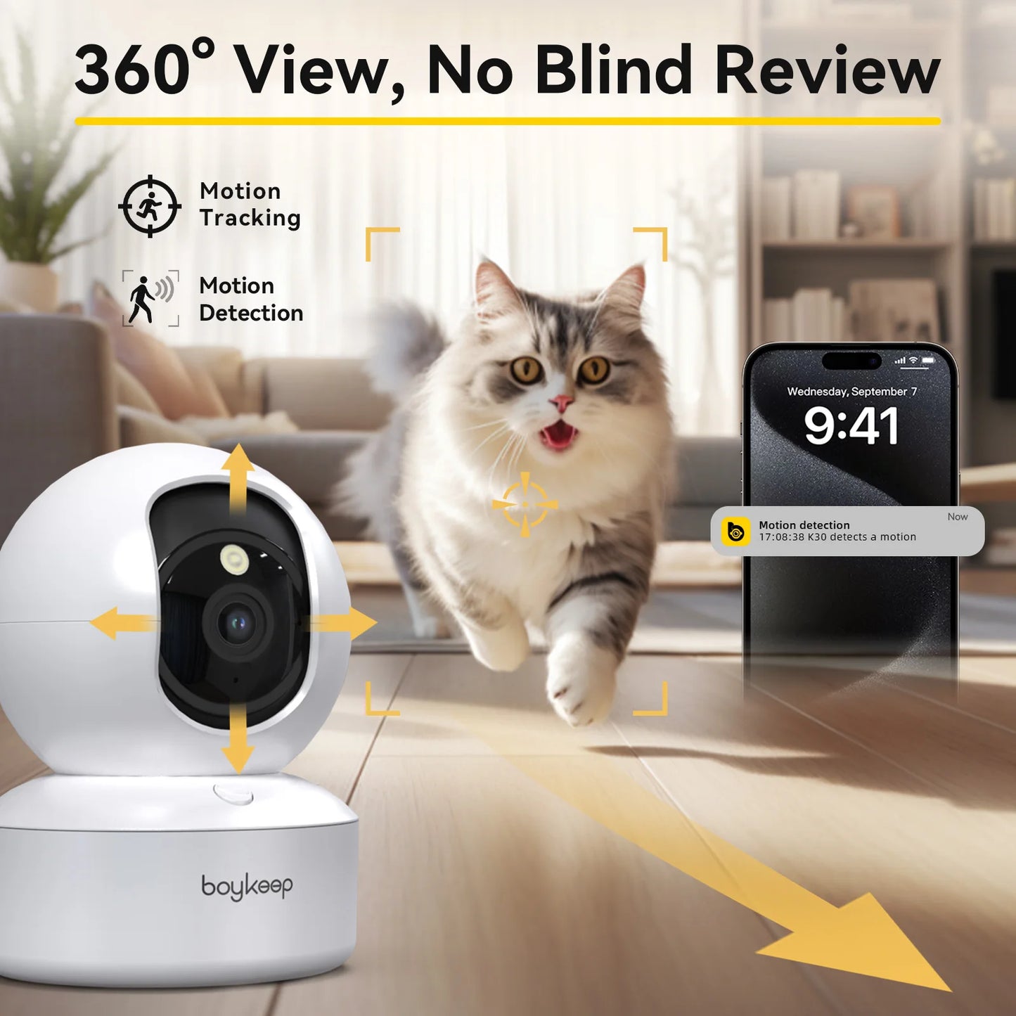 PetWatch™ Indoor Camera – See, Talk & Stay Connected