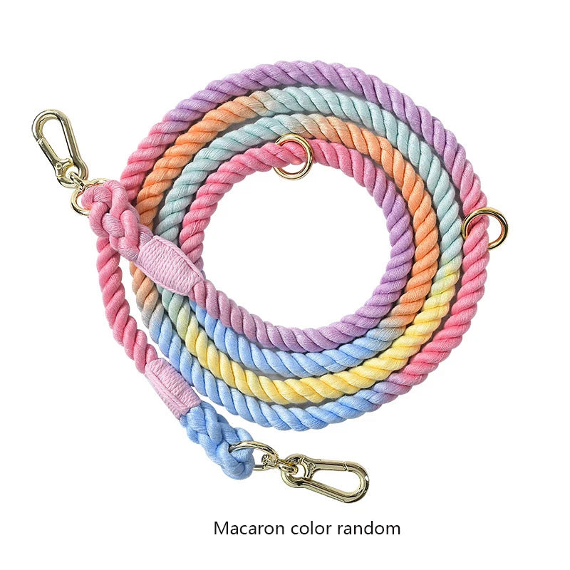 Colorful Cotton Dog Leash – Secure & Stylish Walks