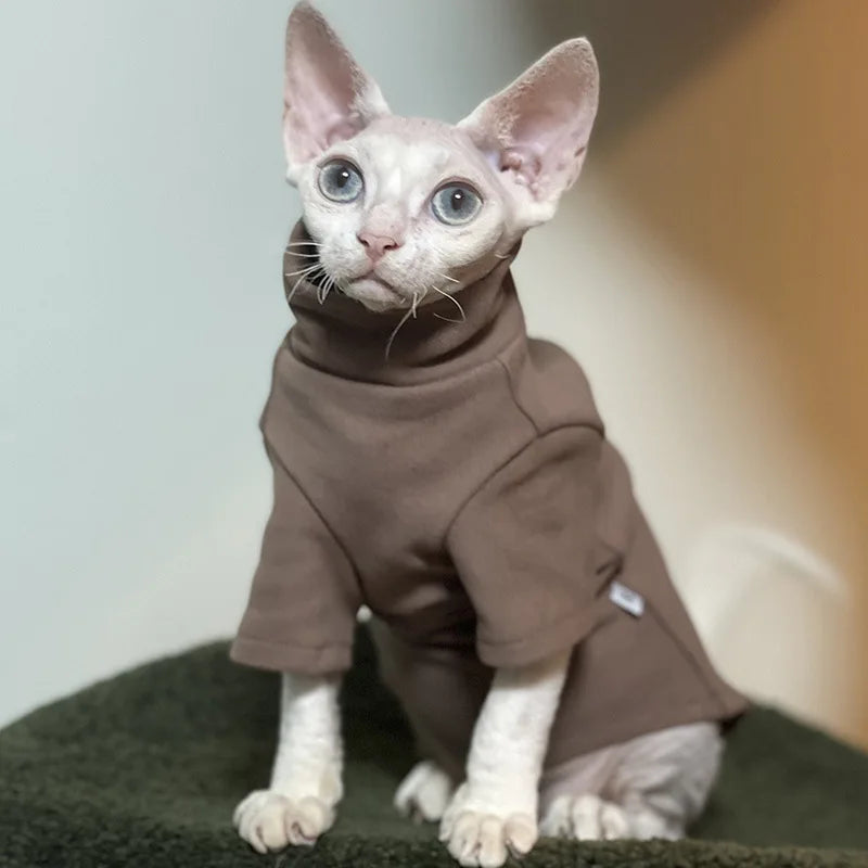 Premium Cotton Sphynx Cat Clothes – Warm and Soft