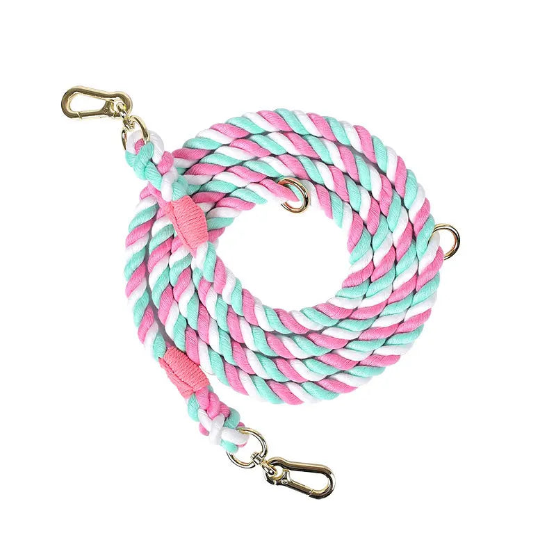 Colorful Cotton Dog Leash – Secure & Stylish Walks