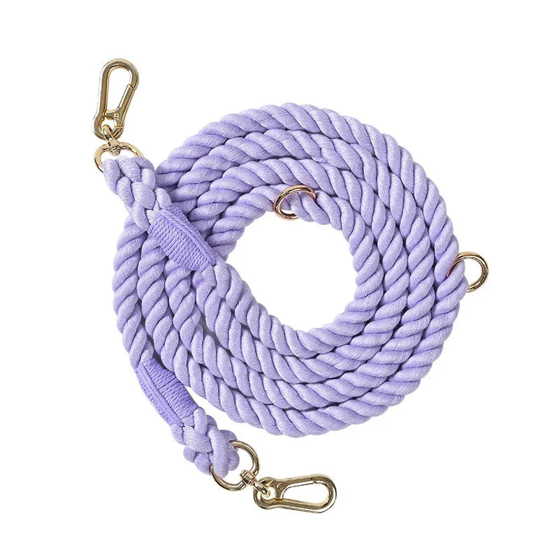Colorful Cotton Dog Leash – Secure & Stylish Walks