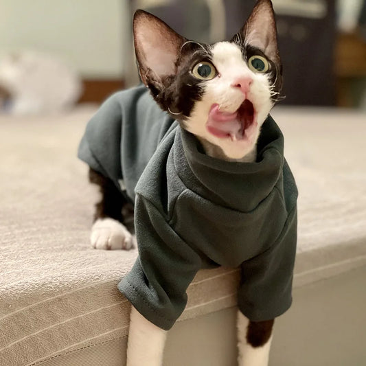 Premium Cotton Sphynx Cat Clothes – Warm and Soft