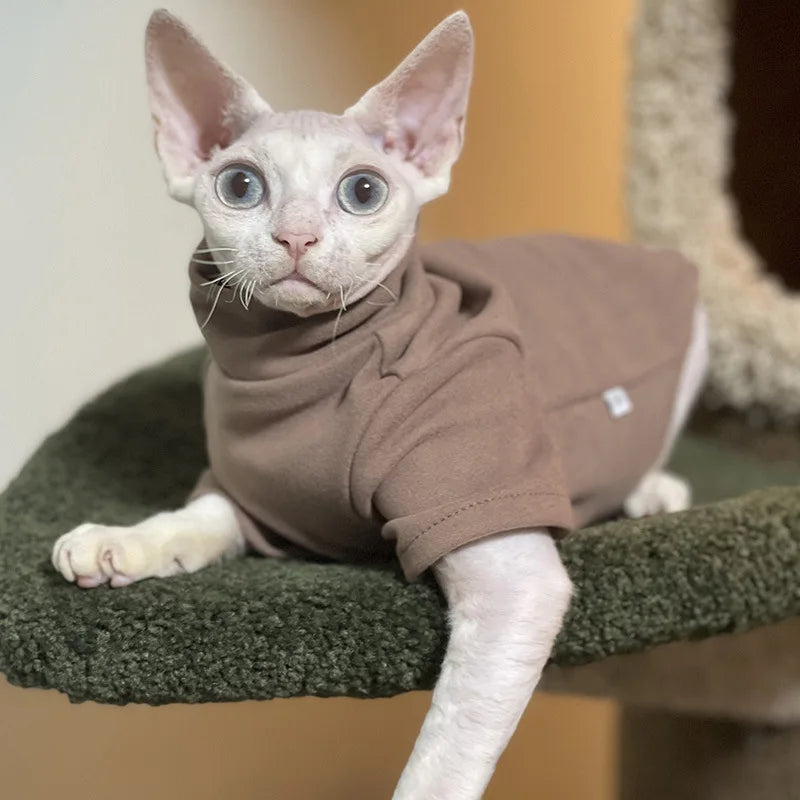Premium Cotton Sphynx Cat Clothes – Warm and Soft