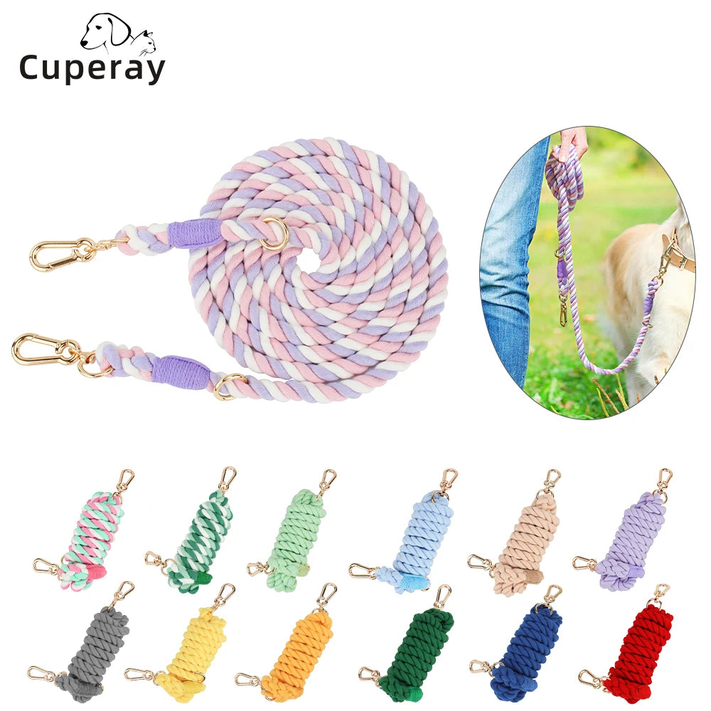 Colorful Cotton Dog Leash – Secure & Stylish Walks