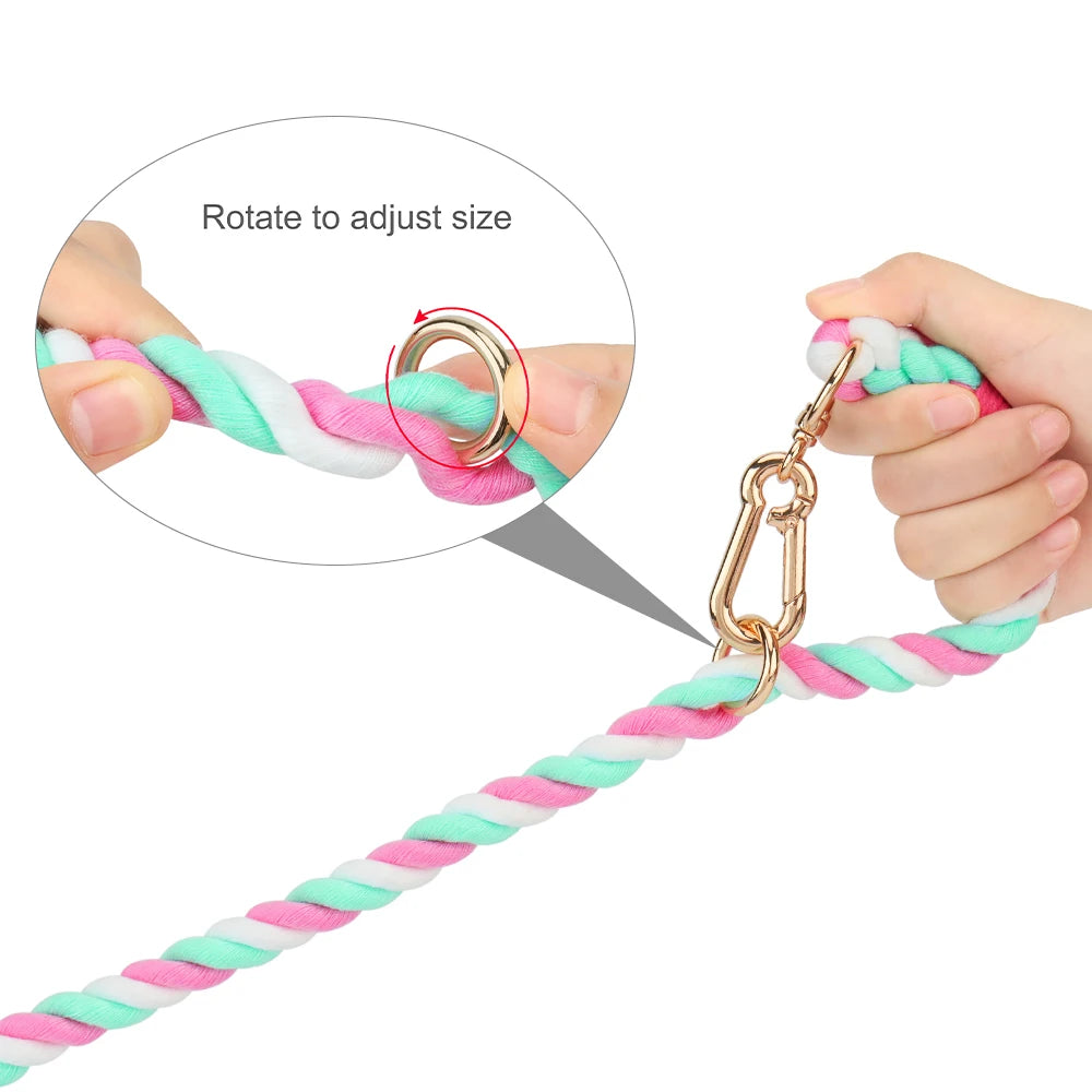 Colorful Cotton Dog Leash – Secure & Stylish Walks