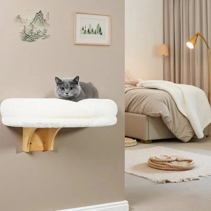 Wooden Wall Cat Bed – Warm & Elevated Comfort