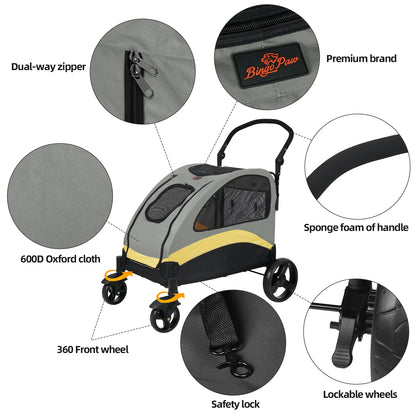 Large Dog Stroller 4 Wheels – Safe Outdoor Travel
