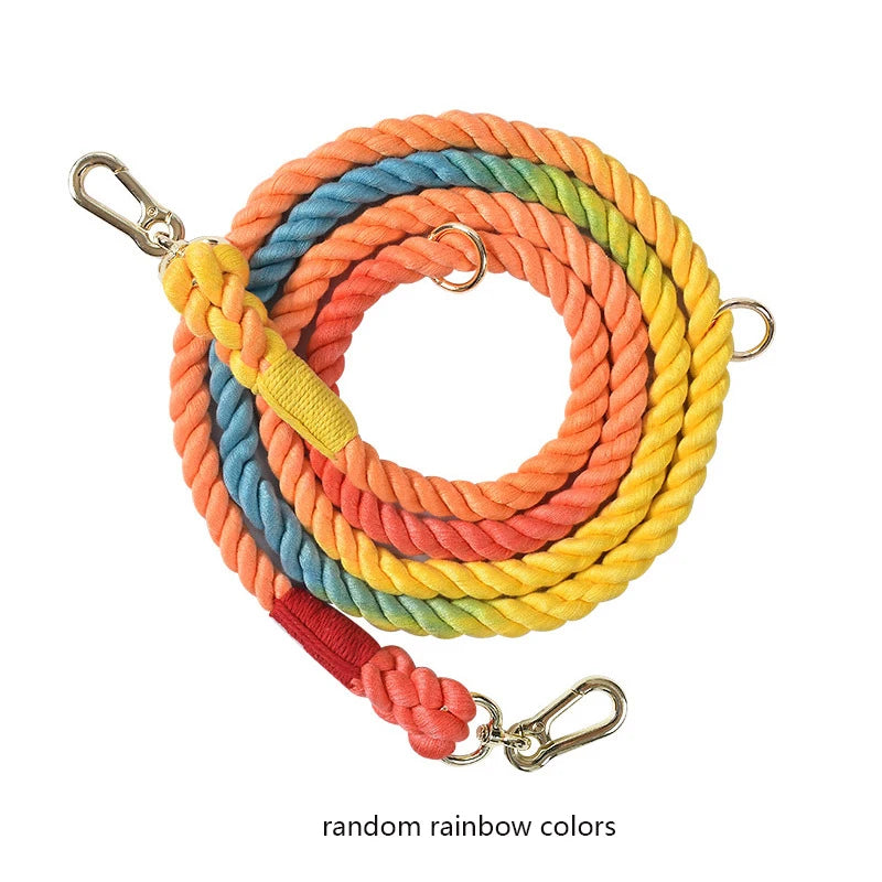 Colorful Cotton Dog Leash – Secure & Stylish Walks