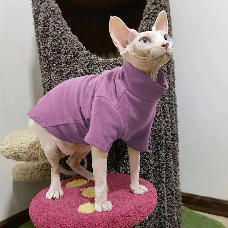 Premium Cotton Sphynx Cat Clothes – Warm and Soft