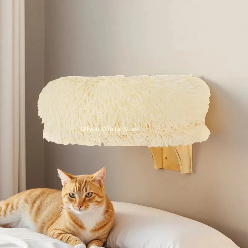 Wooden Wall Cat Bed – Warm & Elevated Comfort
