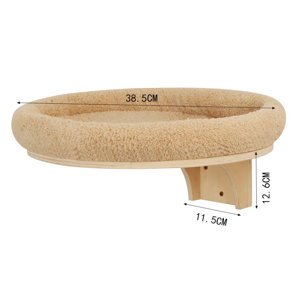 Wooden Wall Cat Bed – Warm & Elevated Comfort
