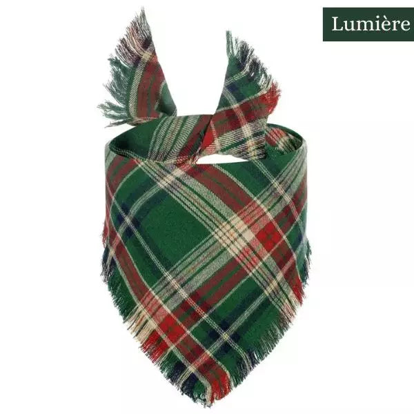 dog bandana green/red